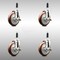 Service Caster 5 Inch 316SS Maroon Poly Swivel 3/4 Inch Expanding Stem Caster Set Brake SCC SCC-SS316EX20S514-PPUB-MRN-TLB-34-4 - alternate 4